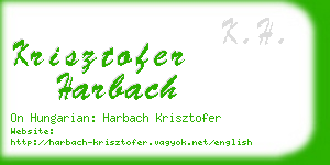 krisztofer harbach business card